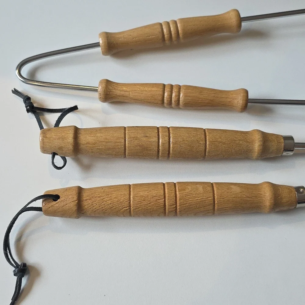 Wood Handle BBQ Tool Set